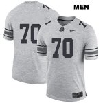 Men's NCAA Ohio State Buckeyes Noah Donald #70 College Stitched No Name Authentic Nike Gray Football Jersey GE20X74YJ